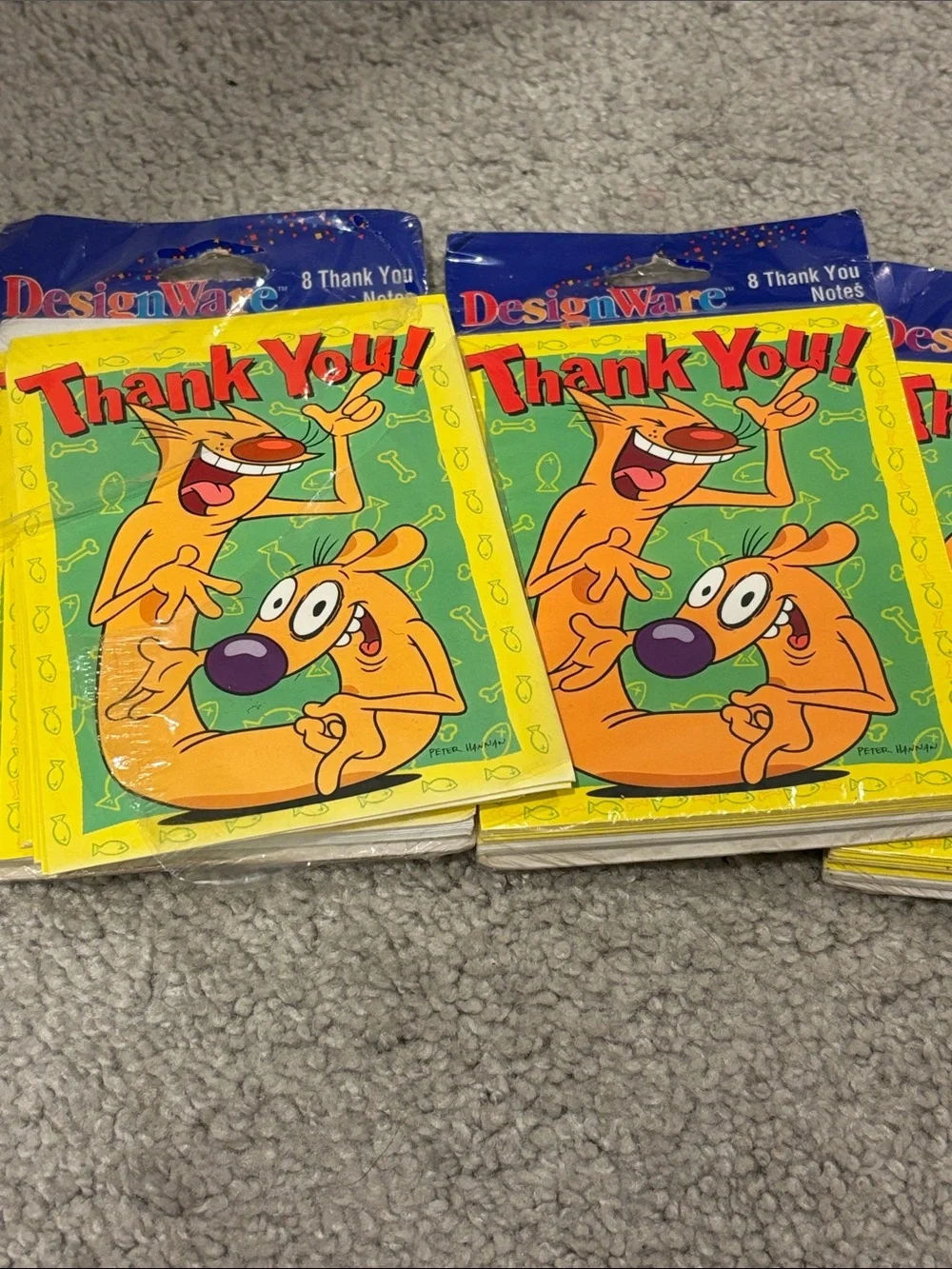 Vintage CatDog thank you note cards